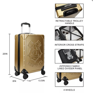 Valise Cabine Blason Poudlard Or 22 po