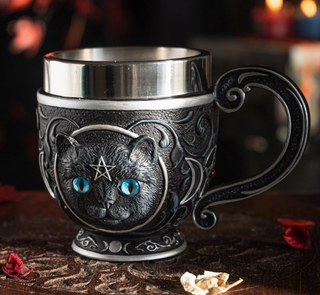 Tasse Acier Inoxydable - Chat Noir | Sorcière et Magie