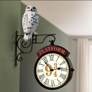 Horloge Murale Plateforme 9 3/4 Avec Hedwige - Bradford | Sorcière et Magie