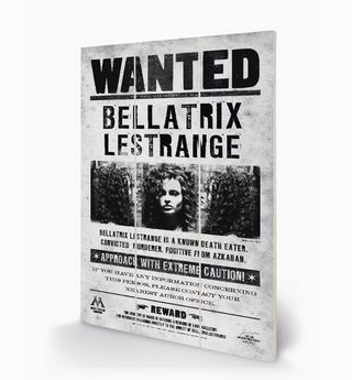 Cadre En Bois - Bellatrix ''Wanted'' | Sorcière et Magie