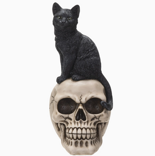 Chat Noir Sur Crâne | Sorcière et Magie