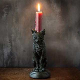 Porte-Bougie Chat Noir | Sorcière et Magie