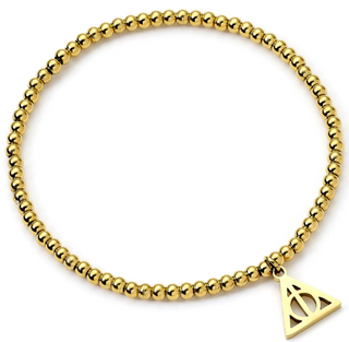 Bracelet Perles Dorées Reliques de la Mort | Sorcière et Magie