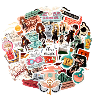 Ensemble De 50 Autocollants Vinyle | Sorcière et Magie 