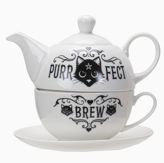 Ensemble Théière - Chat Noir | Sorcière et Magie