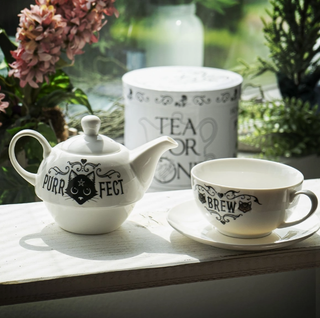 Ensemble Théière - Chat Noir | Sorcière et Magie