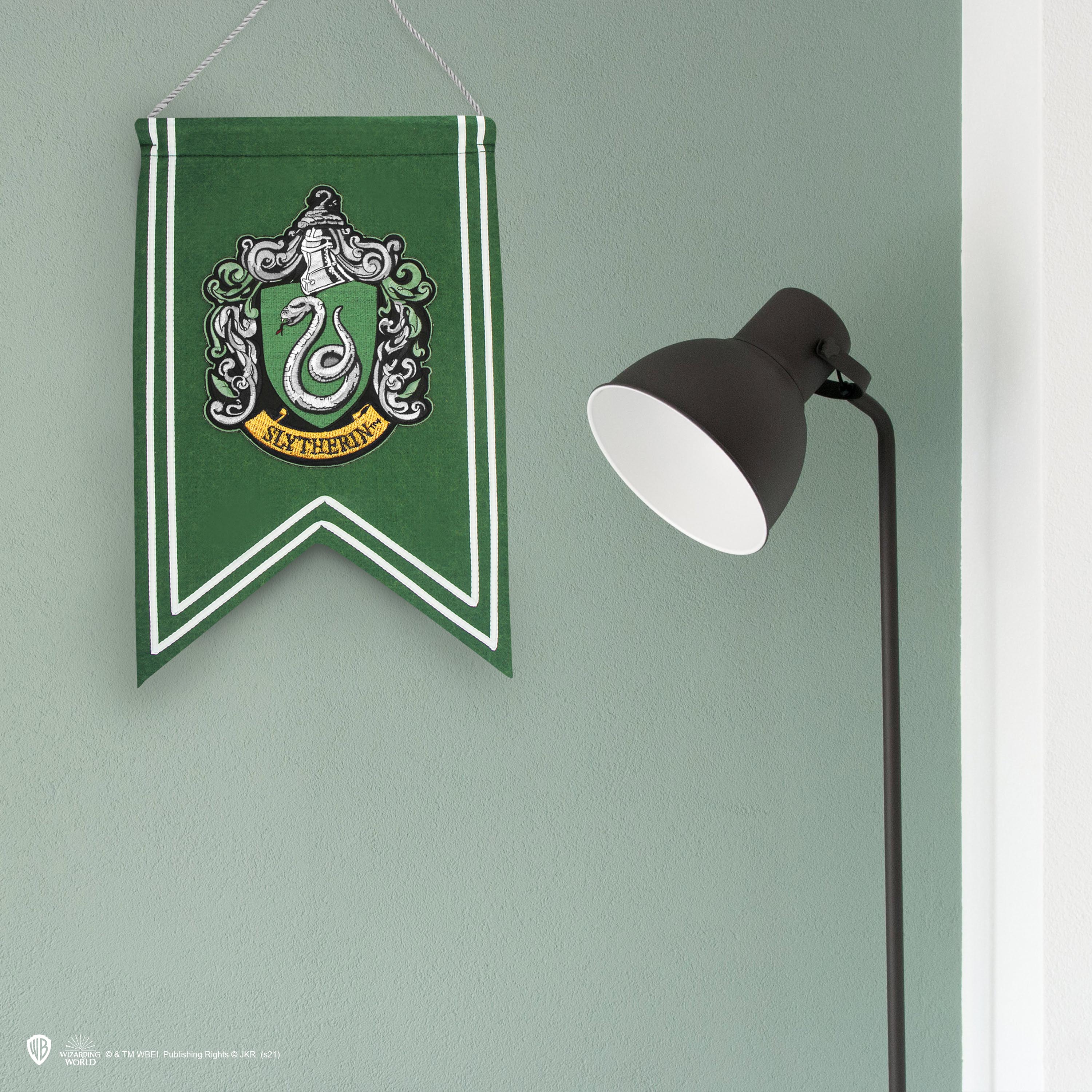 Harry Potter Bannière murale Serpentard - Fournitures d'anniversaire -  Toile de fond en tissu - Pour école - 76,2 x 127 cm - Produit officiel