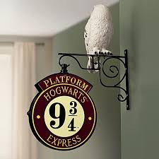 Horloge Murale Plateforme 9 3/4 Avec Hedwige - Bradford | Sorcière et Magie