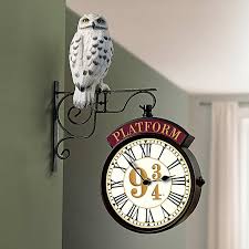 Horloge Murale Plateforme 9 3/4 Avec Hedwige - Bradford | Sorcière et Magie