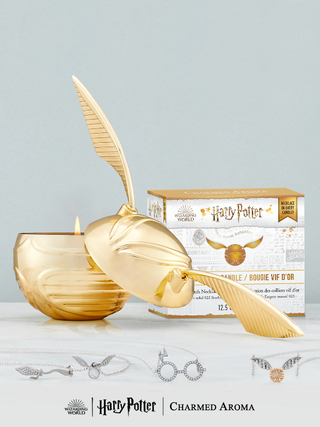 Charmed Aroma Candle and Golden Snitch Pendant